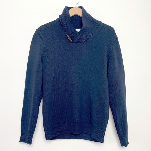 Old Navy Coastal Fisherman Chunky Navy Blue Cowl Neck Academia Sweater Size M - Picture 1 of 8